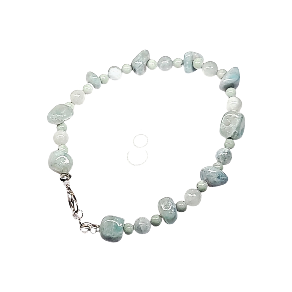 Elegant Aquamarine Beaded Bracelet - Picture 4 of 4